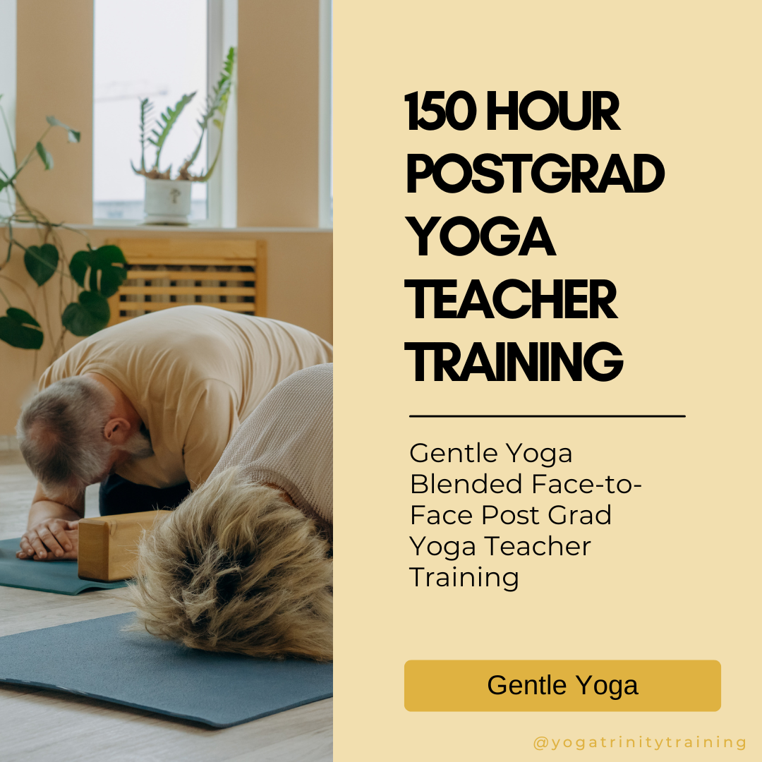 150 hour postgraduate yoga teacher training Gentle Yoga blended in-person + online training