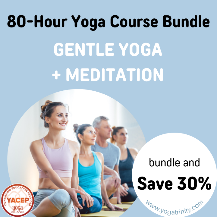80 Hour Gentle Yoga and Meditation course bundle