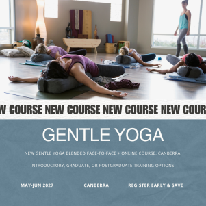 new gentle yoga face to face training canberra blended in-person and online yoga teacher training
