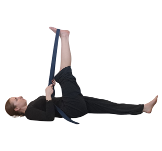 reclining single leg stretch